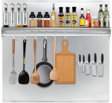 Garvee 201 Stainless Steel Wall Mount Backsplash with Bracket 29.5x29.5 24x30