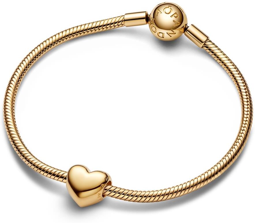 Pandora Moments Be Love Charm Herz, vergoldet, gravierbar gold
