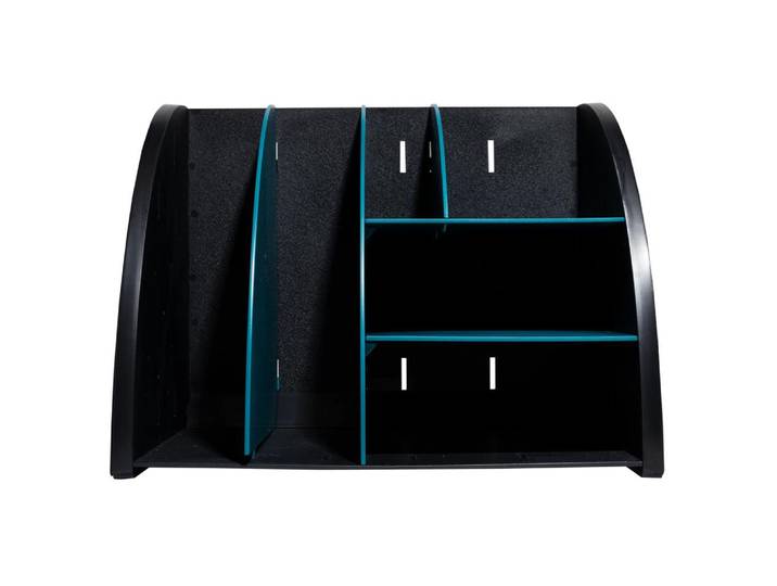EXACOMPTA Organiseur de bureau The Organizer Neo Deco - Noir/Bleu Canard