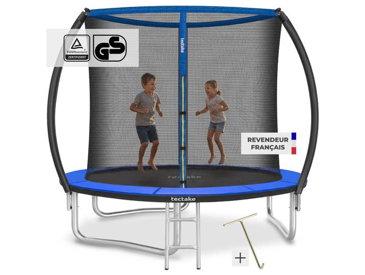 Trampoline JUMPY avec filet de sécurité - 244 cm