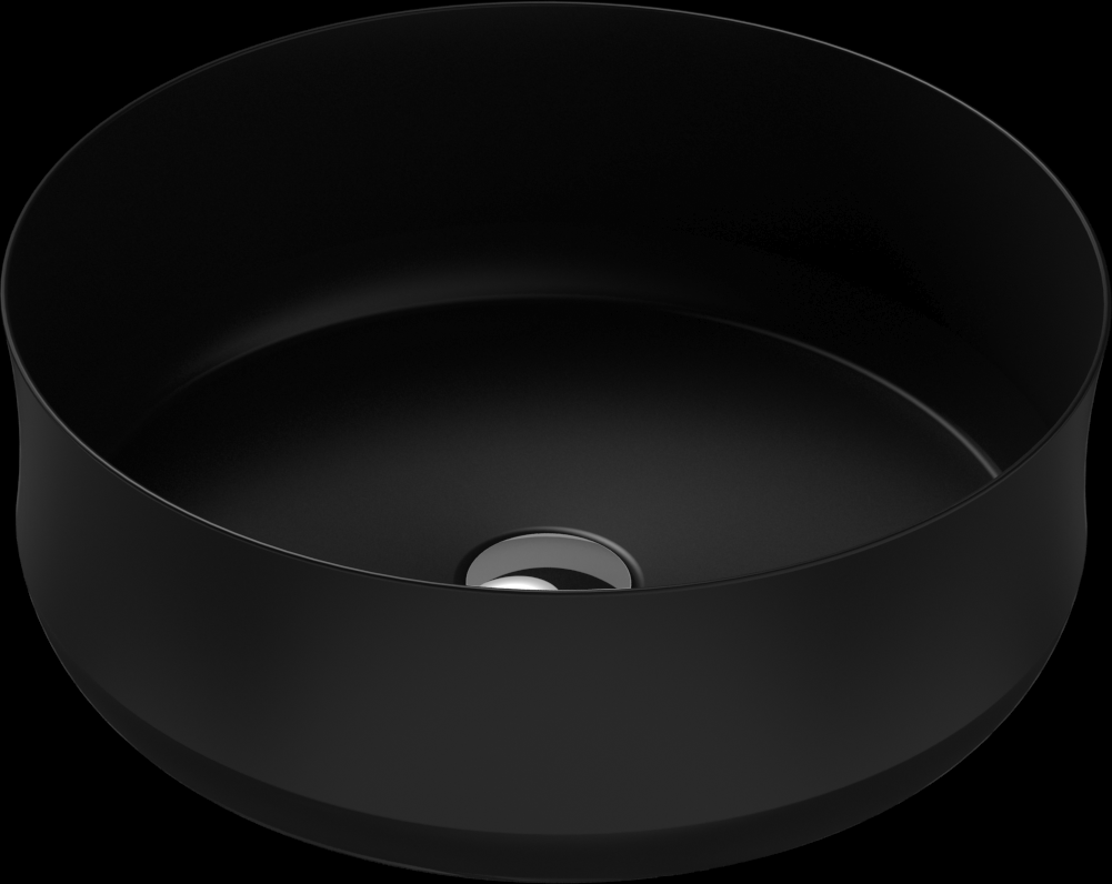 Kaldewei Ming vasque vasque 913306003676 noir mat 100 effet perlant , d= 40cm, sans trop-plein, insonorisation