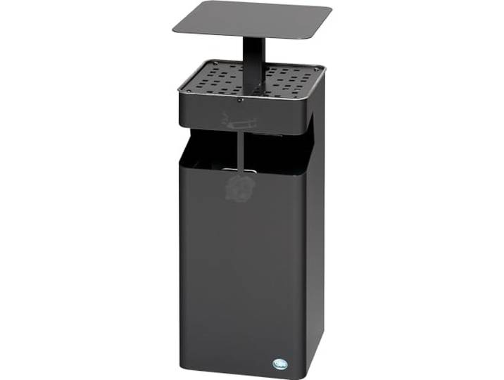 VAR Abfallsammler/Ascher Mit Dach, Volumen 38 l, Volumen 38l, eisenglimmer