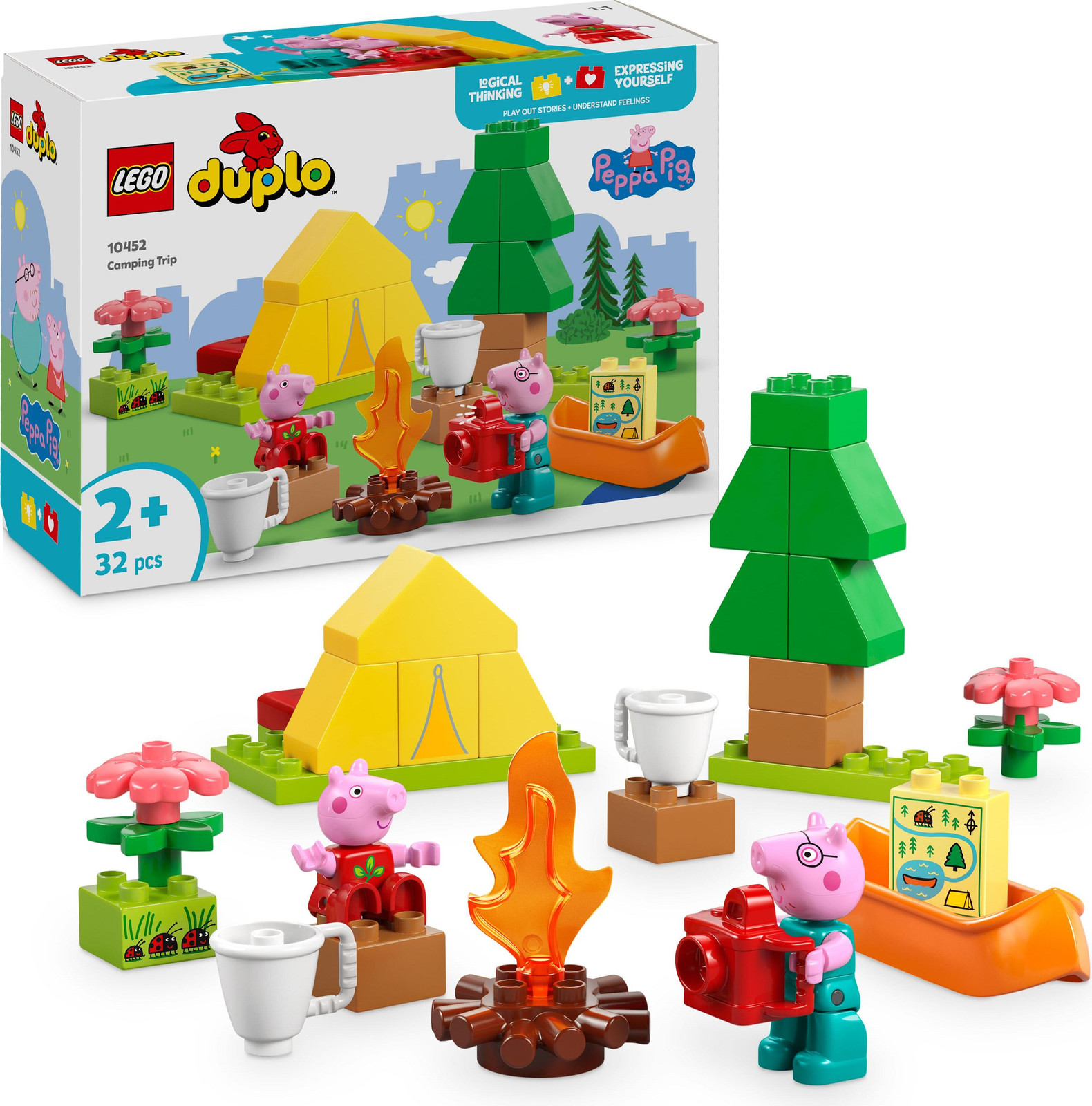 LEGO DUPLO Peppa Pig 10452 Camping Holiday Bouwset voor 2-jarigen