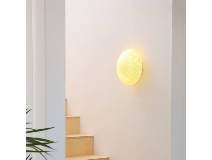 Plafonnier CANDY, beige, Ø 30 cm, verre, E27 - Halo Design - Salon / séjour - À ampoule unique