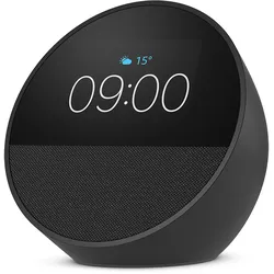 Wlan Lautsprecher mit Bluetooth Amazon Alexa  Echo Spot (2024) (Schwarz) 