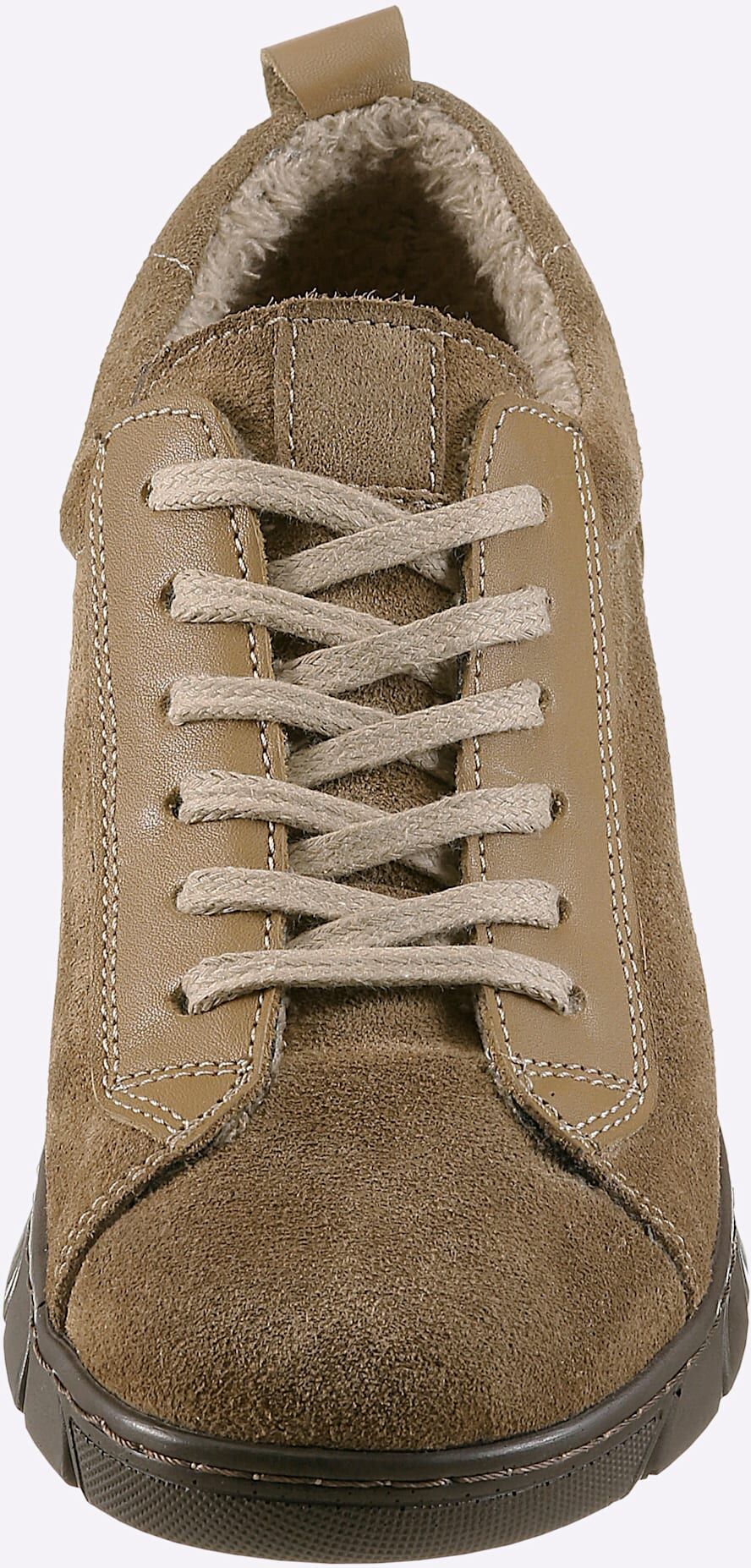 Schnürschuh CASUAL LOOKS, Damen, Gr. 40, braun, Veloursleder, Schuhe Schnürschuh braun 40