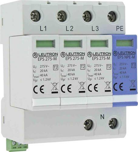 Leutron 380615 EPS T2/3+1-275-FM Überspannungsschutzgerät Überspannungsschutz für: Verteilerschrank 40 kA 1St.