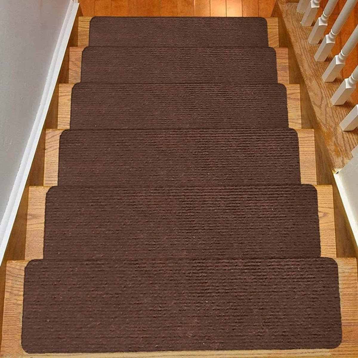 15 stuks Zachte Antislip Trapmatten - Zelfklevend en Wasbaar - Zwart