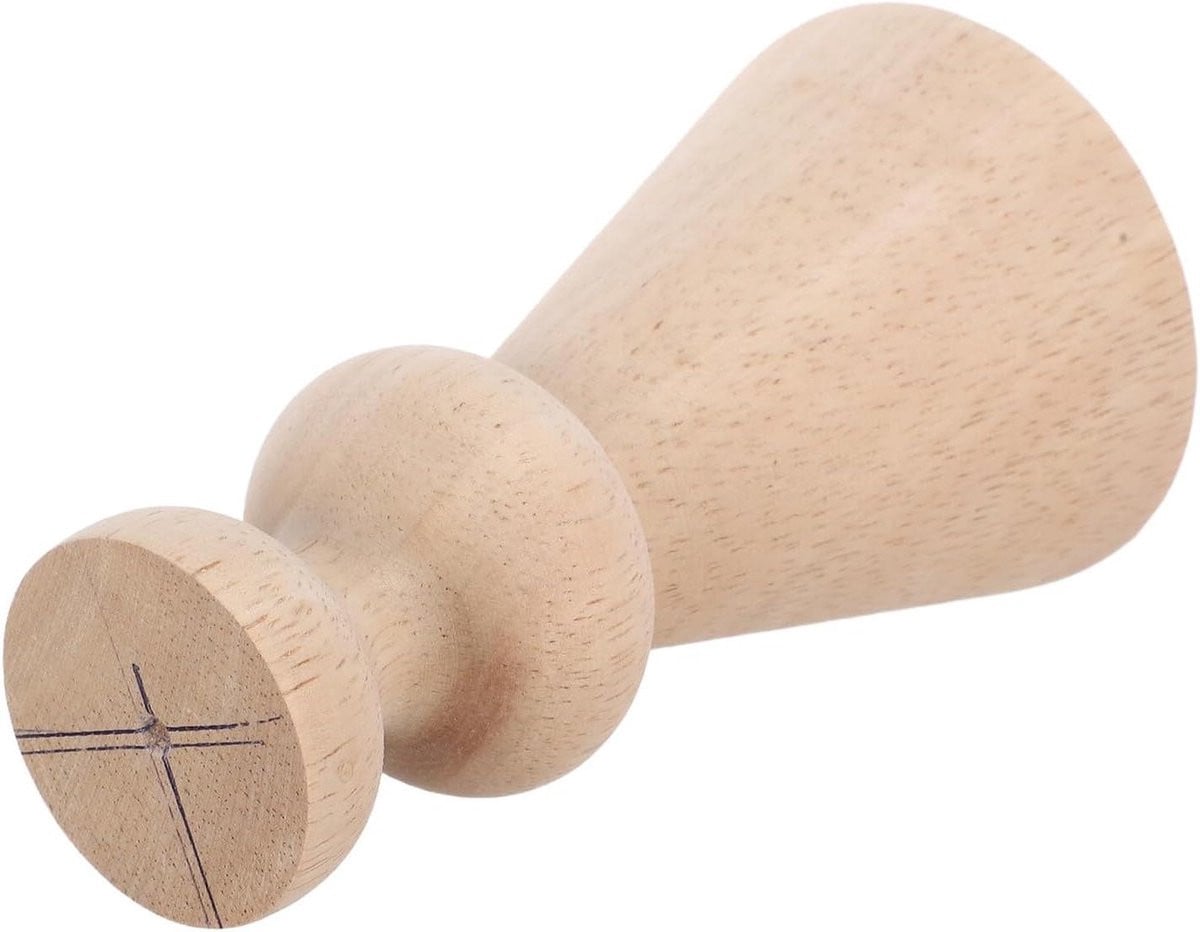 Handgemaakte houten decoratie toppers voor meubels - Beige - 13 x 7 cm
