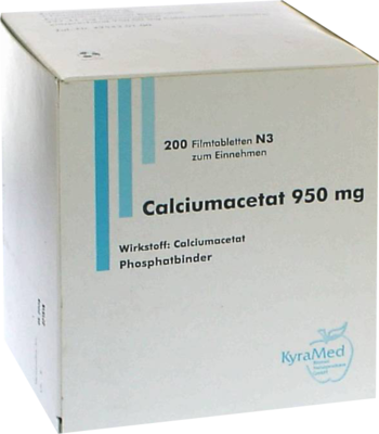 KyraMed Biomol Naturprodukte GmbH CALCIUMACETAT 950 mg Filmtabletten 200 St 04103257