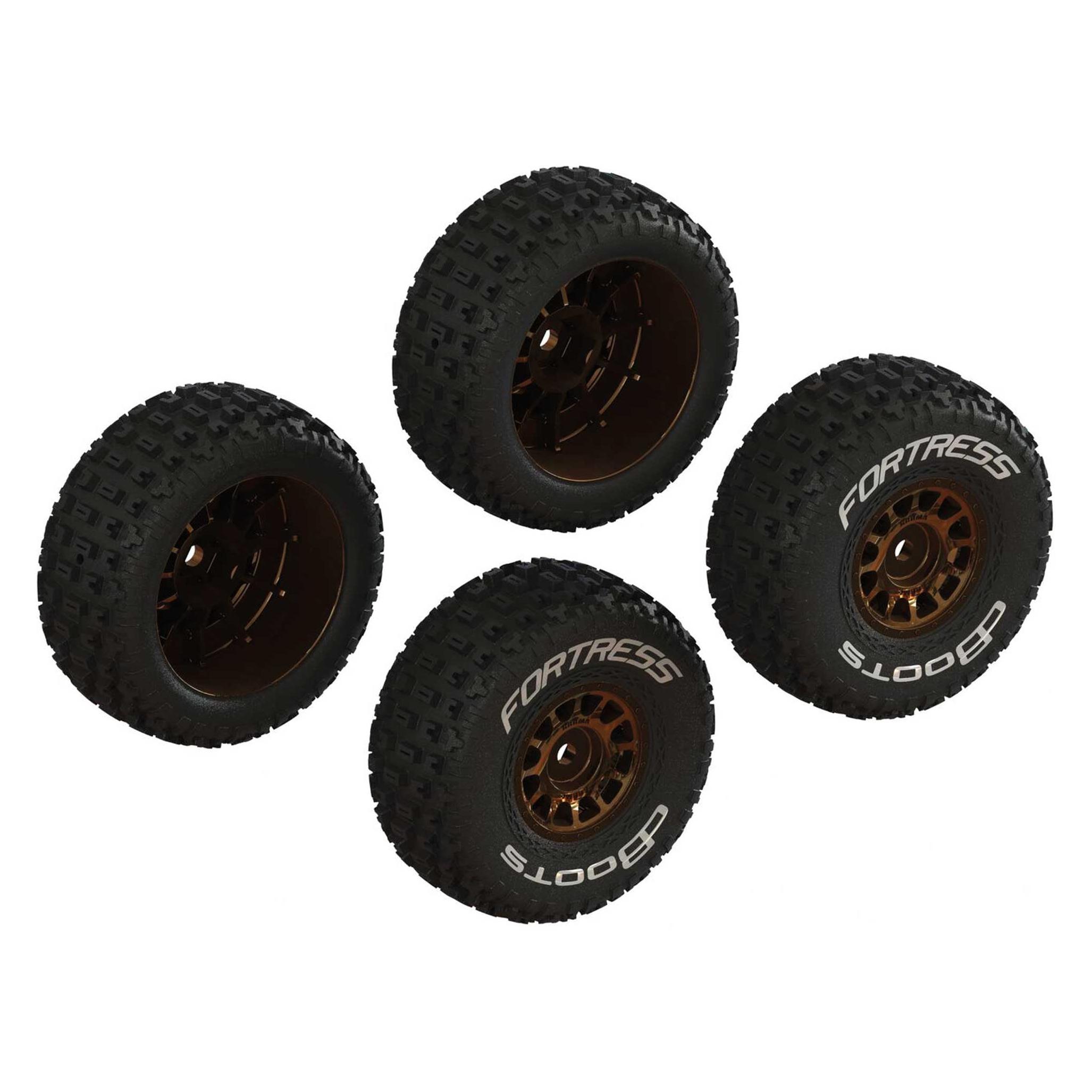 Arrma dBoots 'FORTRESS' Glued Tire Set, Bronze (2 Pairs) (ARA-2024)
