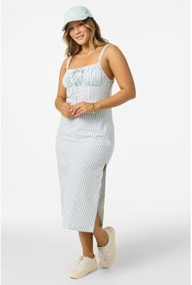 O'Neill s Wiley Plaid Midi Dress in Winter White, Size Large