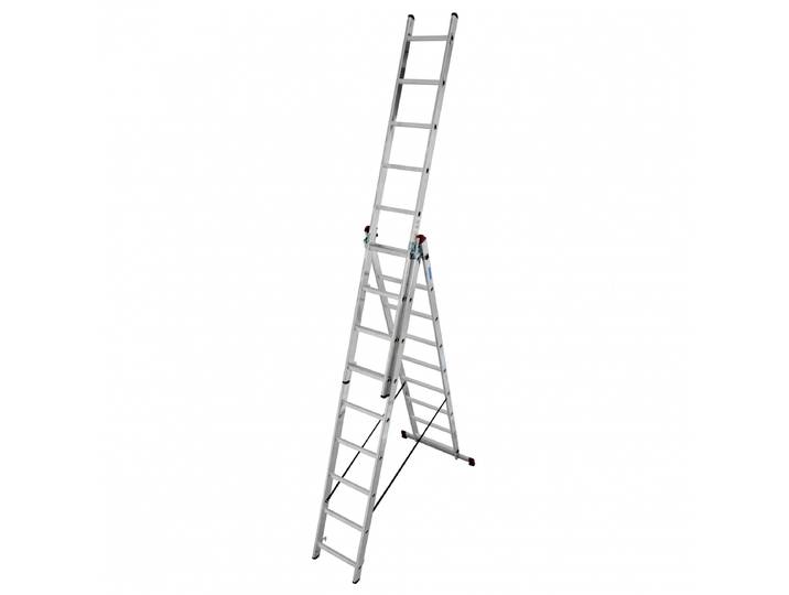 Krause Corda Mehrzweckleiter mit Treppenfunktion 3x9 Sprossen