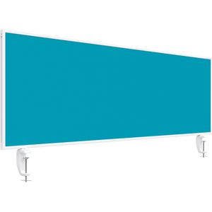 Magnetoplan Tischtrennwand VarioPin, 1116004, türkis, Akustik-Trennwand mit Whiteboard & Filzbezug, 160 x 50cm