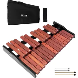 VEVOR Glockenspiel, 25 Noten, professionelles Xylophon-Schlaginstrument aus Holz, mit 4 Schlägeln, 1200D Oxford-Tragetasche, Ideal zum Musiklernen, Üben und Aufführen von Popsong