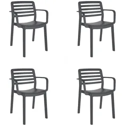 Sesseln Wind garbar Kunststoff Grau (4er Set)