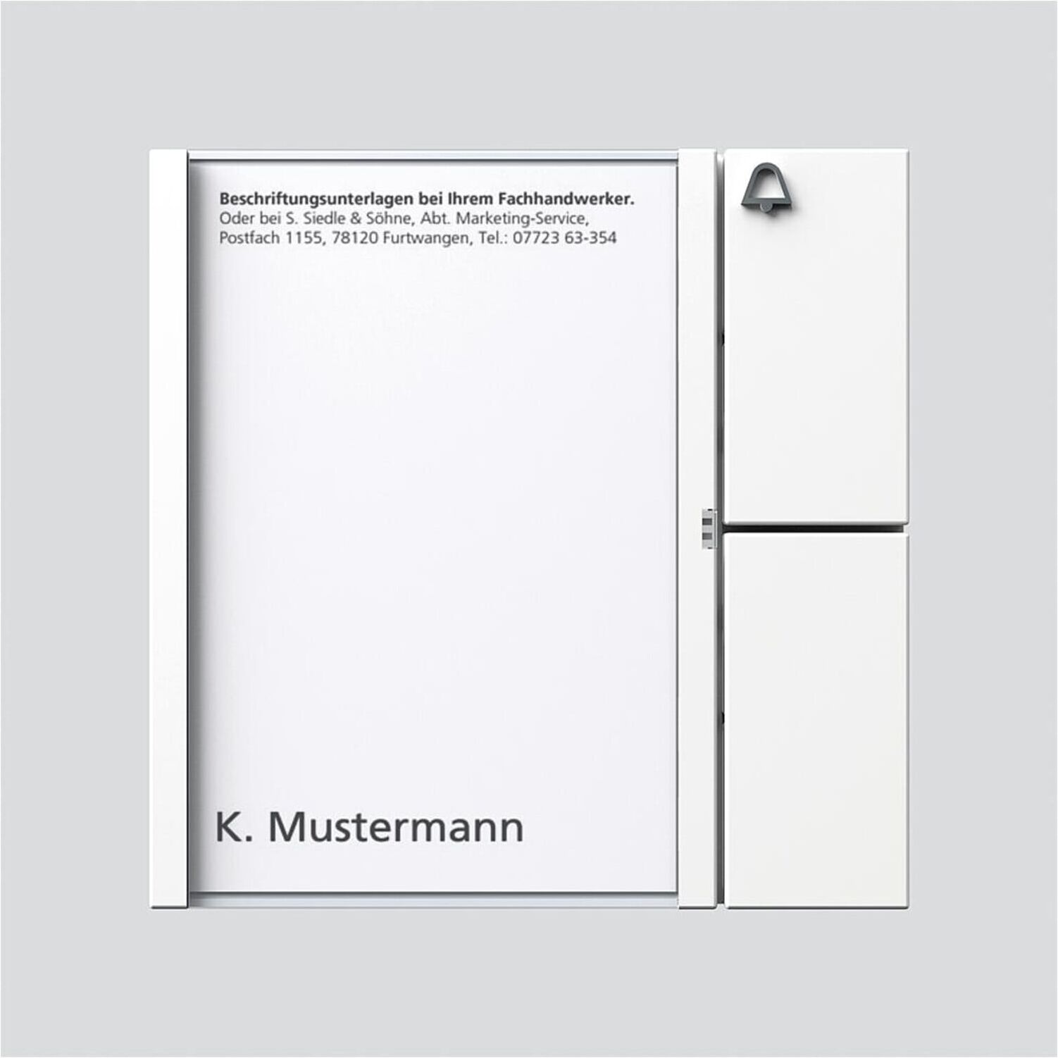 Siedle&Söhne; Tasten-Modul weiss TM 612-1 W (200035513-00)