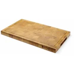 HENDI Servierbrett aus Eichenholz, Hirnholz, 325x265x(H)30mm