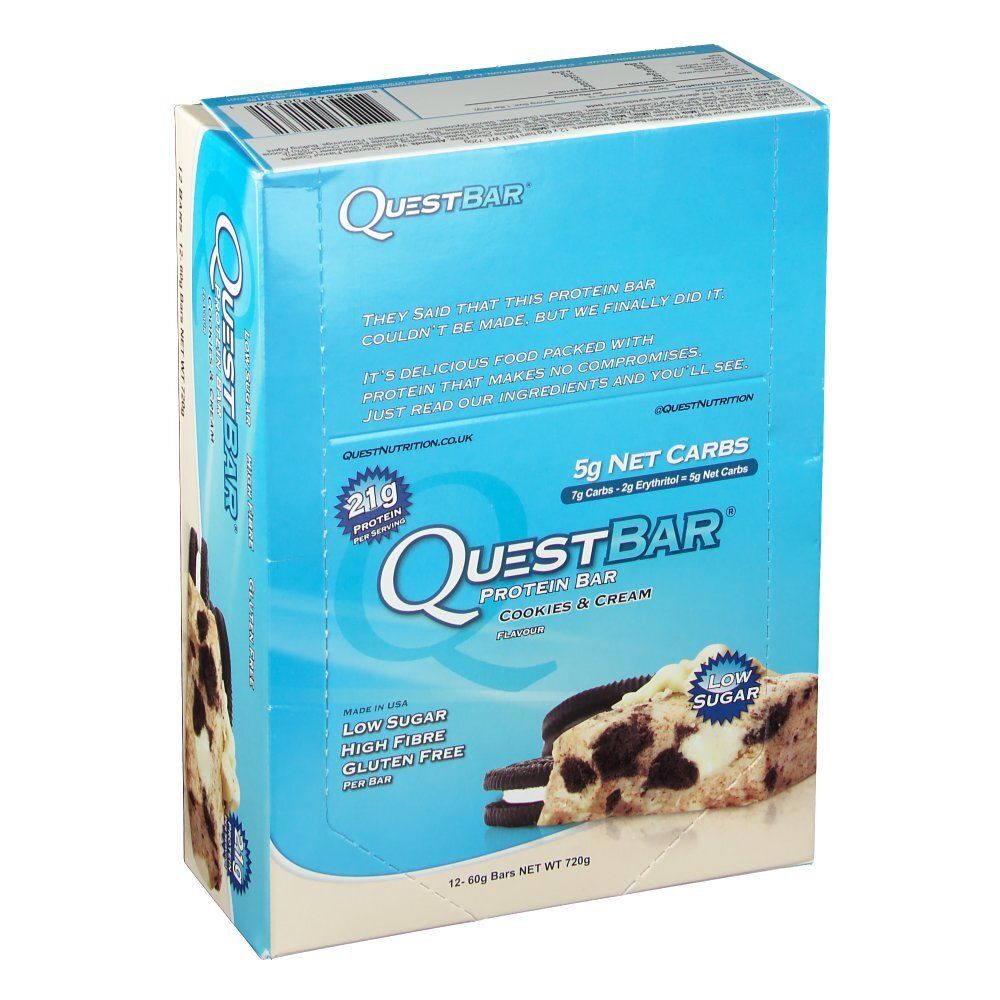 Quest Nutrition Bar, Cookies-Cream 12x60 g Riegel