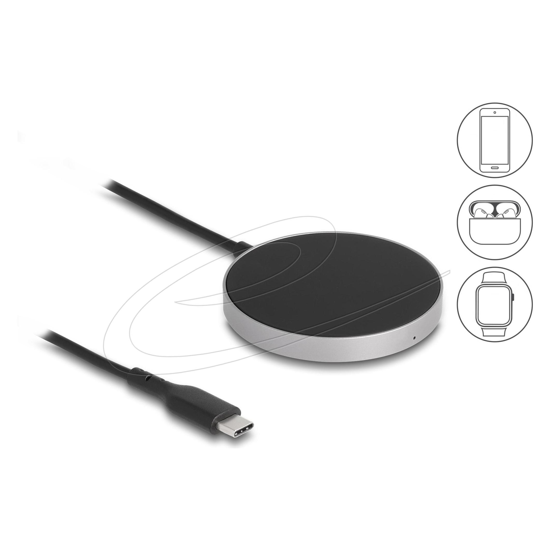 Delock Wireless Charger mit 5 W / 7,5 W / 10 W / 15 W - Induktives Ladepad (15 W) (66467)
