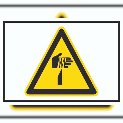 HB-Druck Achtung Spitzer Gegenstand Symbol A5 (148x210mm) Schild
