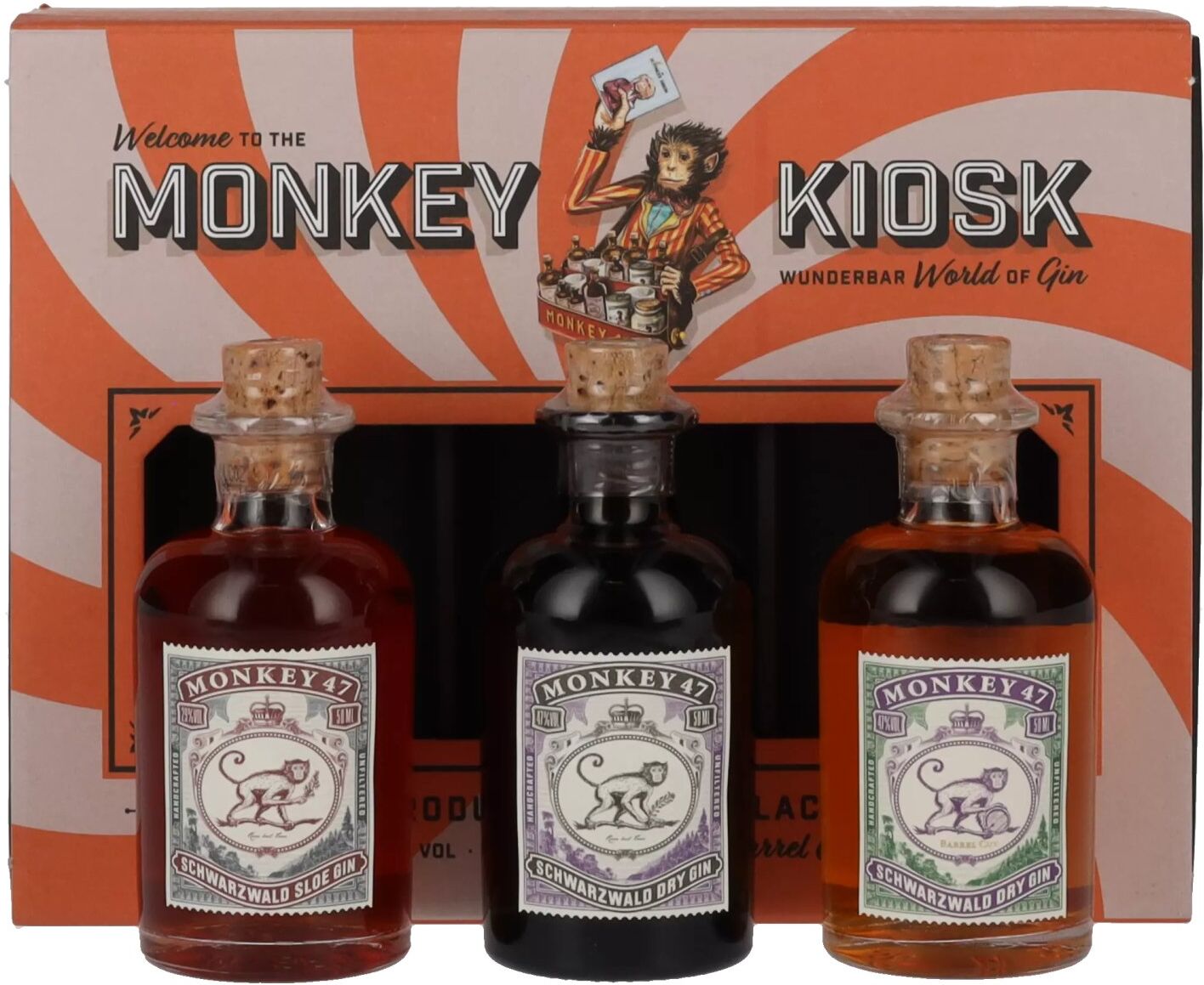 Monkey 47 Kiosk Set 41% Vol. 3x0,05l in Geschenkbox