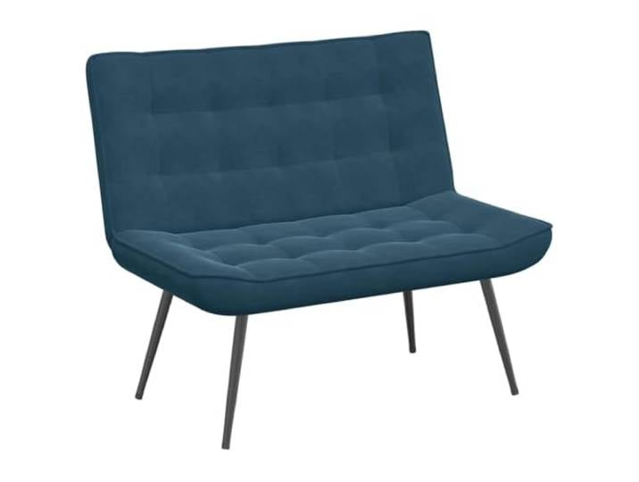 Makastle Sitzbank Blau 110x74x84 cm Samt