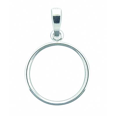 Kettenanhänger ADELIA´S "Münzfassung 925 Silber", silber, Schmuckanhänger, Damen, Silber 925 (Sterlingsilber), Kettenanhänger, Silberanhänger