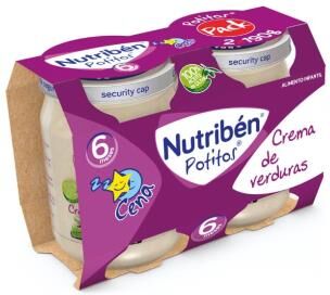 Nutriben nutriben purÉ-tarrito cena crema de verduras 2x190gr +6m