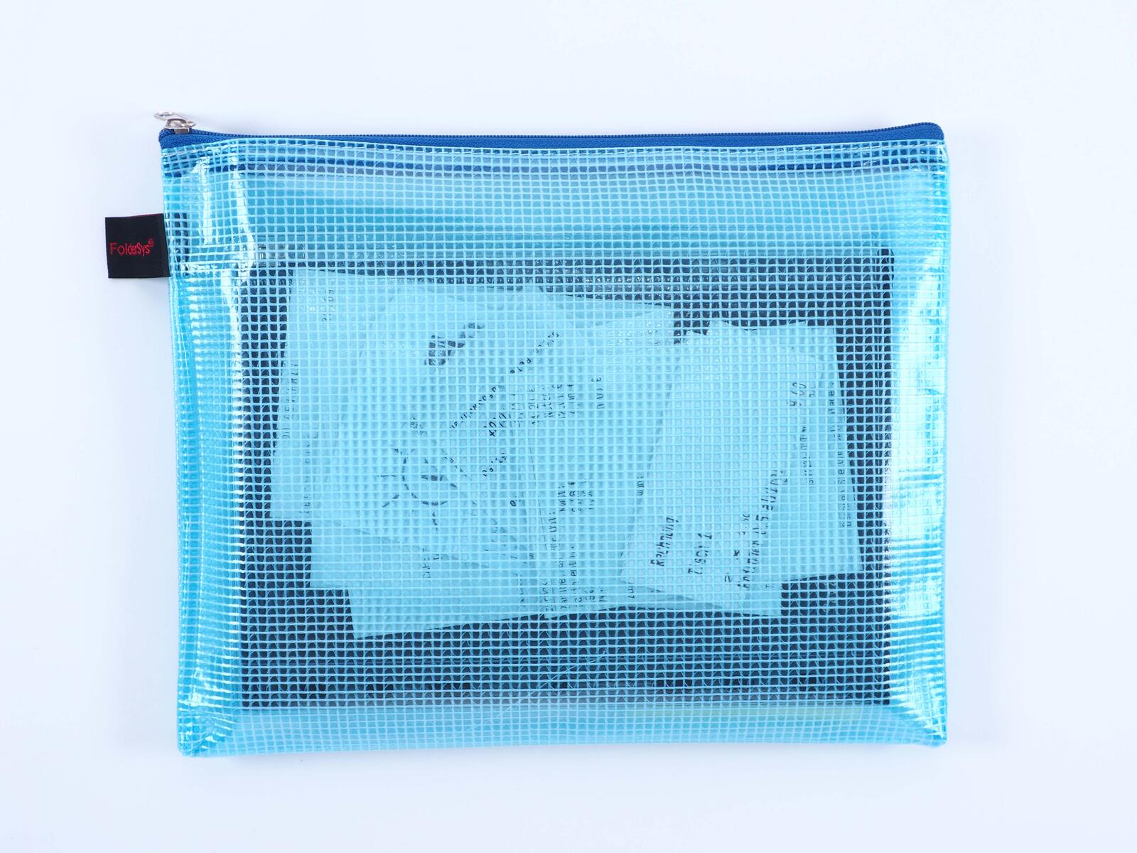 FolderSys Reißverschlussbeutel A5 blau 40474-44
