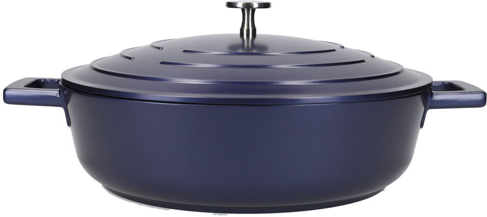 MasterClass Cast Aluminum Shallow Casserole 4L Metallic Blue 4L