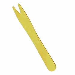 VEPATIM 1000x Holz Pommes-Frites Gabel Snackgabel Schaschlikgabeln 85mm robust