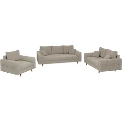 SITZGARNITUR 3+2+1 Henrik Beige Boucle