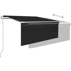 vidaXL, Markise, Markise Automatisch Mit Rollo Led Windsensor 4,5X3M (3.50 m)