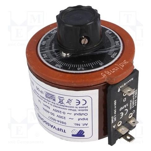 Breve Tufvassons sp. z o.o. Autotransformator 1-fazowy AUTO OIEA 1 230V/0-260V 1A 19854-0027 (19854-0027)