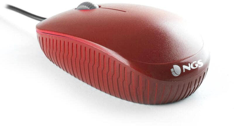 Ratón optique NGS Flame Rouge 1000 DPI, Km0 Boîte d'origine