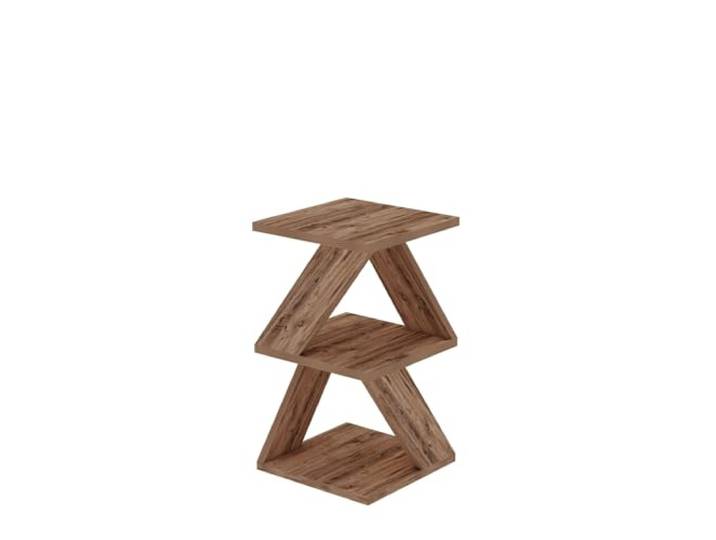 Hanah Home Moderner Beistelltisch mit Wandbefestigungsmöglichkeit, Atlantische Kiefer 100% melaminbeschichtet, 18 mm stark Stilvolles und funktionales Design mit Mehreren Ablageflächen