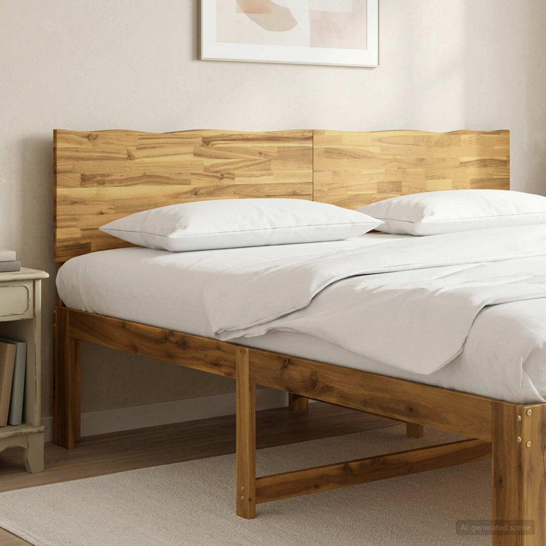 Brambly Cottage Solid Wood Headboard White 91cm H x 144cm W x 3.6cm D