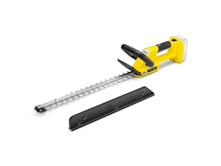 Kärcher Akku‑Heckenschere HGE 3-18, Schnittlänge: 50 cm, Gewicht: 2,4 kg, Sägefunktion, 2-Hand-Sicherheitsschaltung, verwendbar mit dem Kärcher 18-V-Akku, ohne Akku und Ladegerät