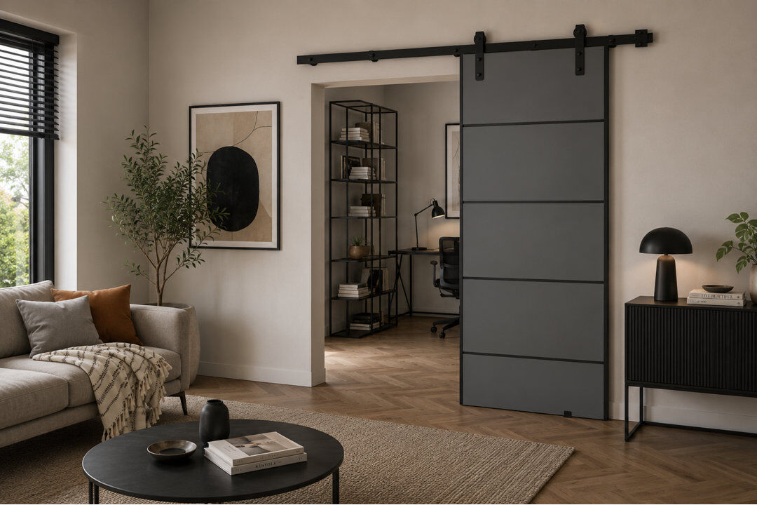 August Grove Door Grey 96cm x 205cm