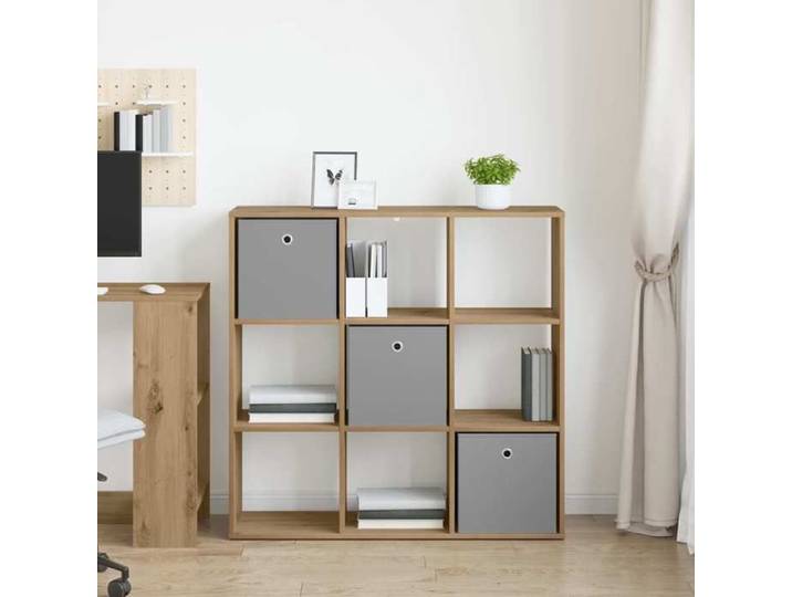 Buffet élégant - ECOHOME - chêne artisanal - 102 x 31 x 99 5 cm - 3 tiroirs@119546