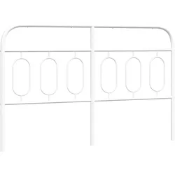 vidaXL Ersatz-Kopfteil Metall Weiß 150 cm