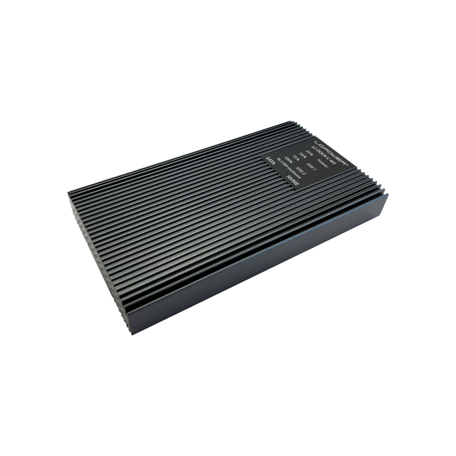 LC-Power LC-DOCK-C-M2 Dockingstation en M.2-SSD-behuizing voor 1x NVMe en SATA M.2