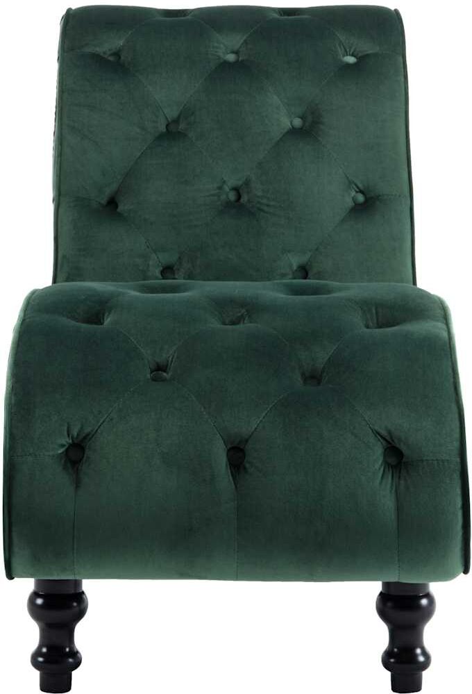 vidaXL Chaise longue Velours Vert