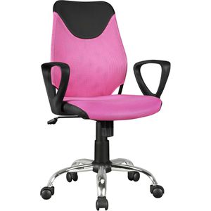 AMSTYLE Kinderdrehstuhl TERNI, SPM1.355, Mädchen, schwarz/pink, mit Armlehnen