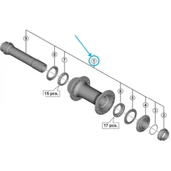 Shimano, Zubehör Gartenmaschinen, Achse komplett HB-MT400-B