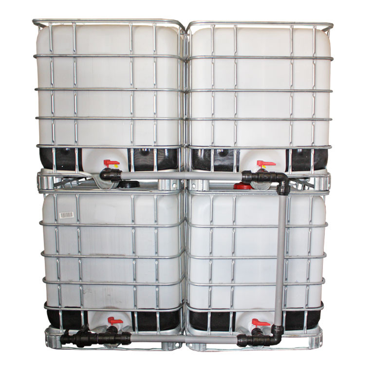REKUBIK IBC Adapter 2" Camlock Dose - 4 IBC neben-/übereinander Tankverbindung 50mm Rohr