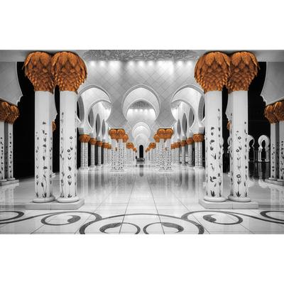 Fototapete PAPERMOON "Photo-Art MASSIMO CUOMO, SHEIKH AL ZAYED GRAND MOSCHEE", bunt, B:4m L:2,6m, Vlies, Tapeten