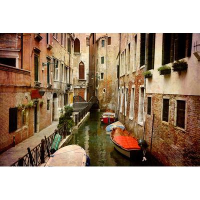 Fototapete PAPERMOON "Venedig Straße", bunt, B:3m L:2,23m, Vlies, Tapeten