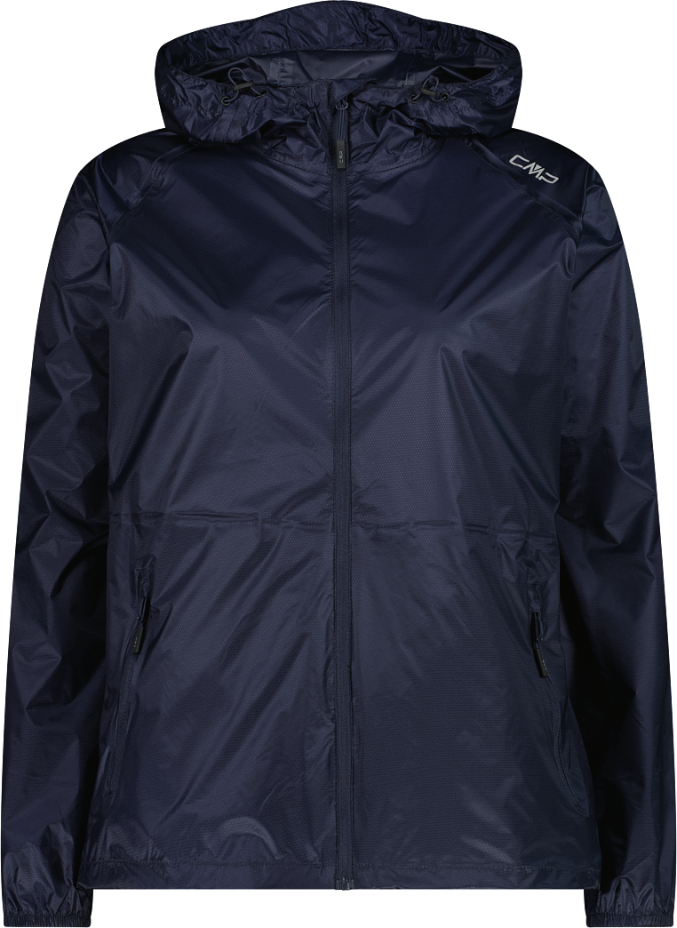 Regenjacke CMP, Damen, Gr. 48, schwarz (schwarz blau), Obermaterial: 100% Polyamid, Jacken Regenjacke, Regenjacke mit versiegelten Nähten